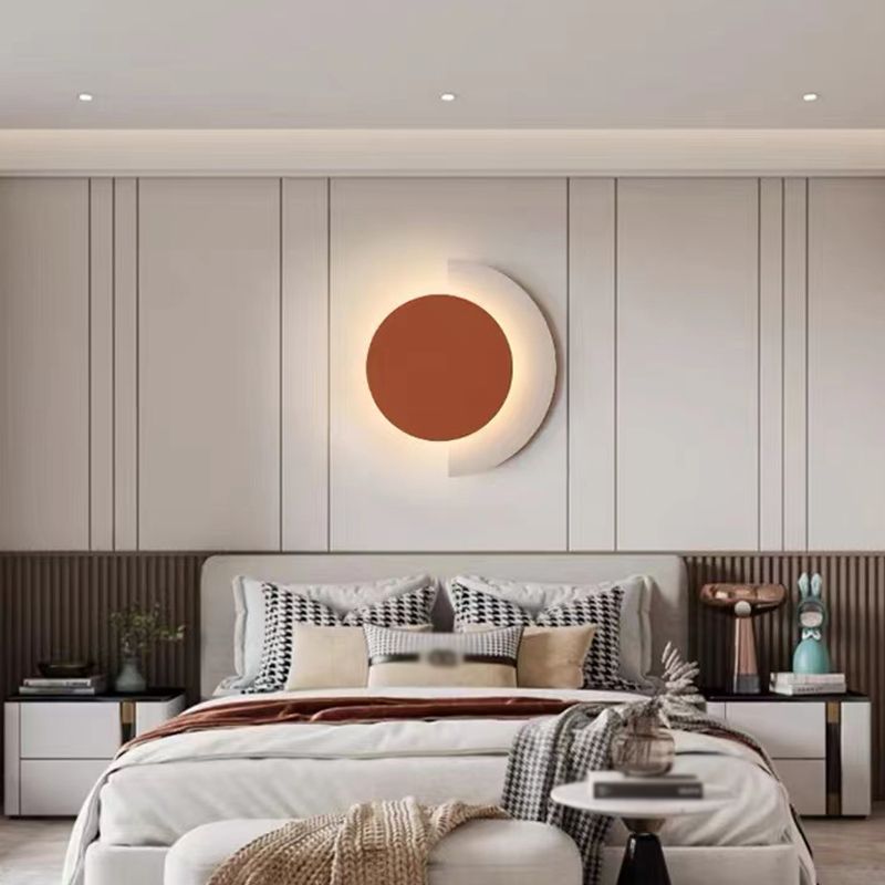 Estilo moderno de forma redonda de pared de pared de metal de montura de pared de 1 luces