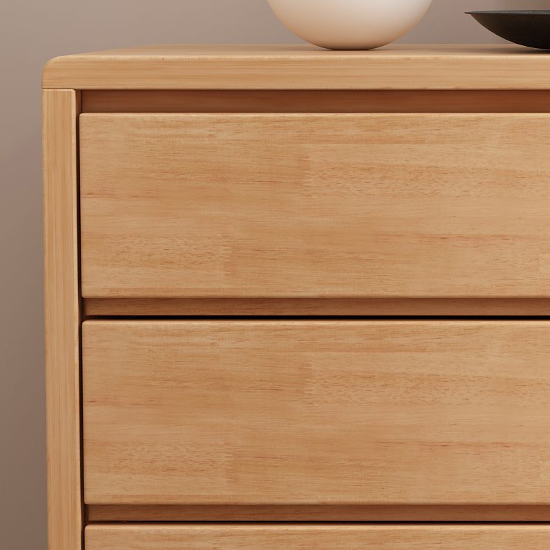 Rubber Wood Dining Room Sideboard Cabinet 35.5"L Modern Credenza with Drawers and Storage