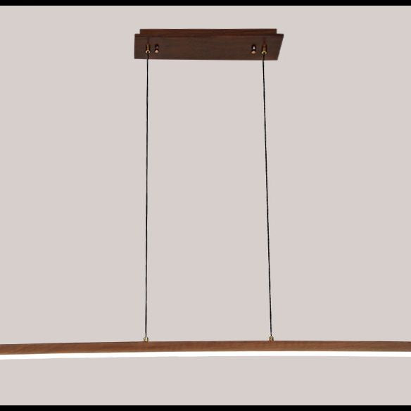 Linear Large Kitchen Pendant Lights Wood Modern Chandelier Lighting Fixtures for Restaurant
