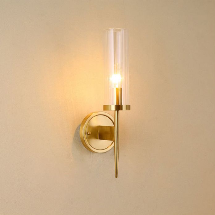 Lampe murale en verre d'éclairage mural cylindrique contemporain pour le salon