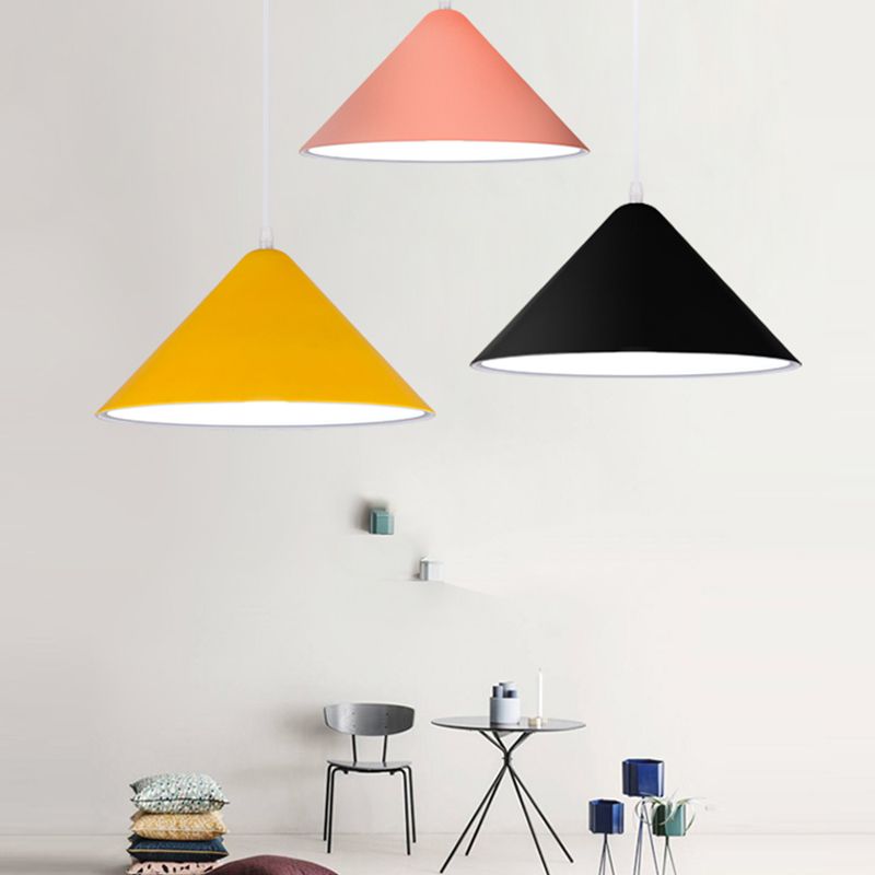 1-Licht-Speisesaal Anhänger Makkaron mehrfarbiger Hanglicht mit konischem Metallschatten