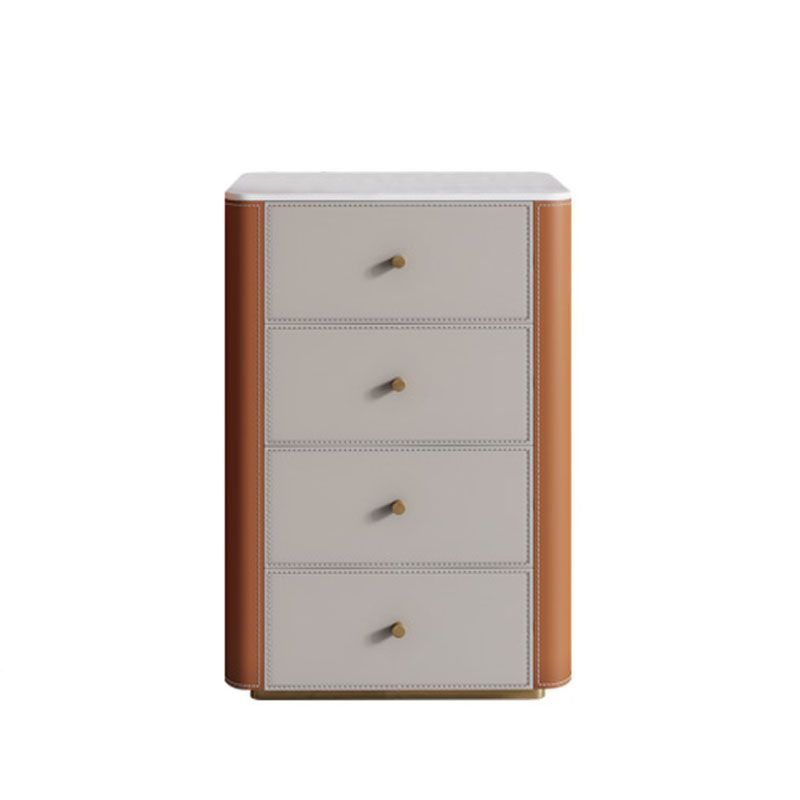 Glam Stone Storage Chest Bedroom Vertical 16"Wide Chest with Drawers