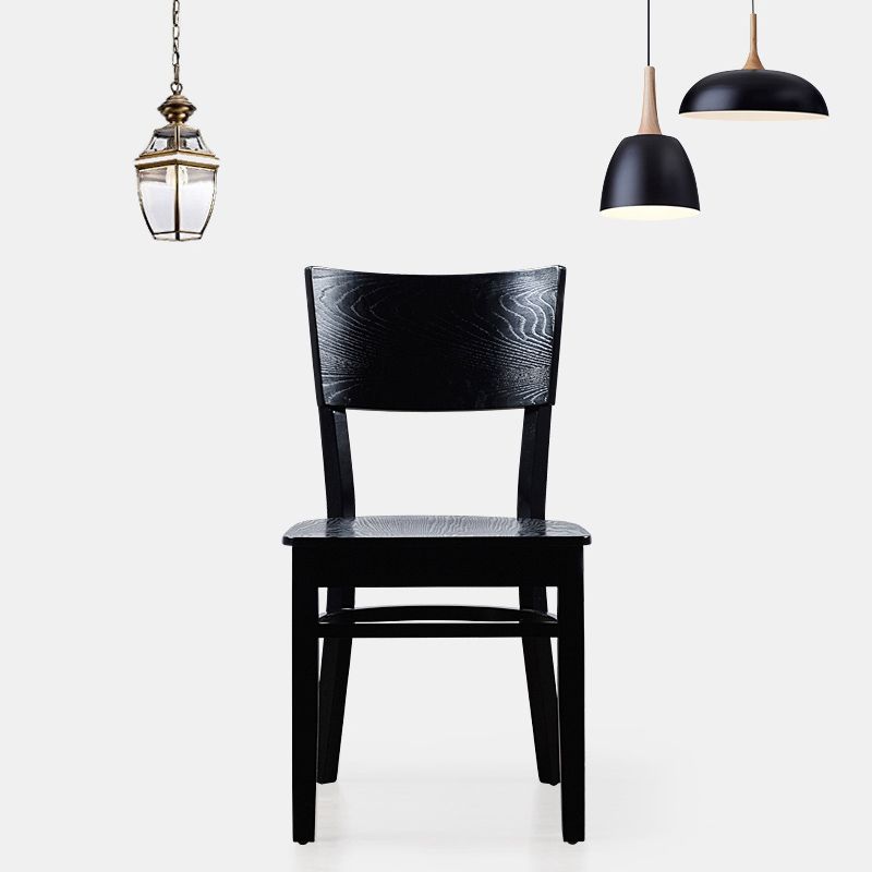 Industrial Armless Dining Chairs Solid Wood Dining Side Chair