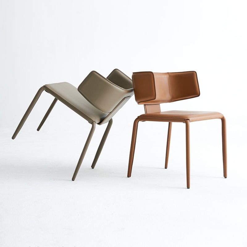 Mid-Century Modern Armless Side Chair Basic Four Leg Side Chair