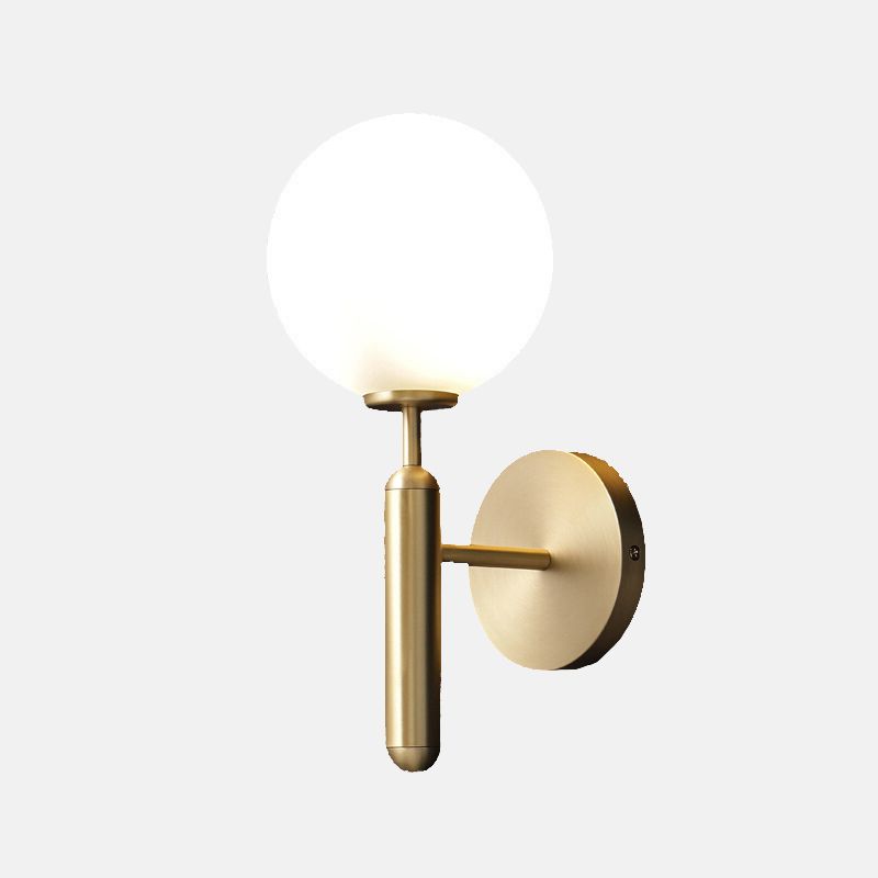1 Light Ball Wall Lighting Fixtures Modern Style Glass Wall Mounted Lamps