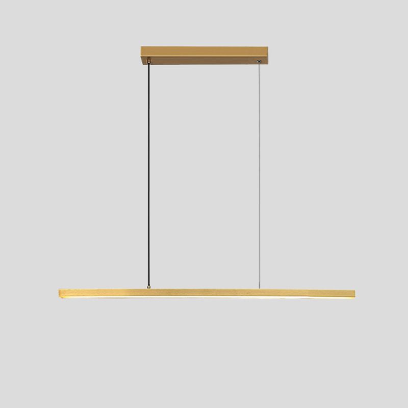1 Light Modern Style LED Island Light Minimalism Linear Hanging Lighting Fixture