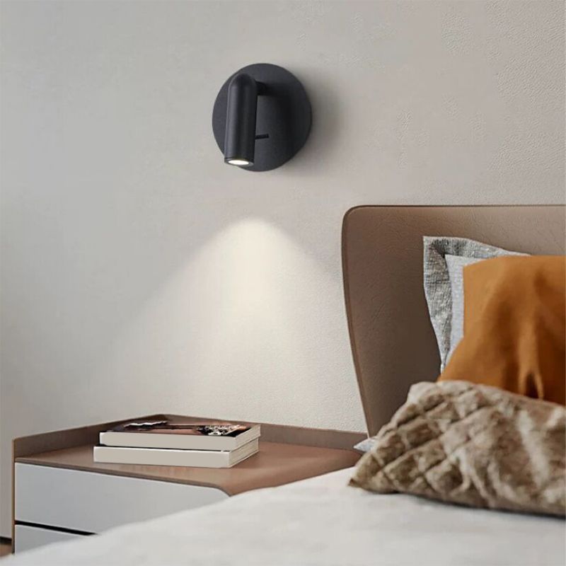 White/Black Modernism Single Wall Mounted Sconce LED Wall Light for Bedroom