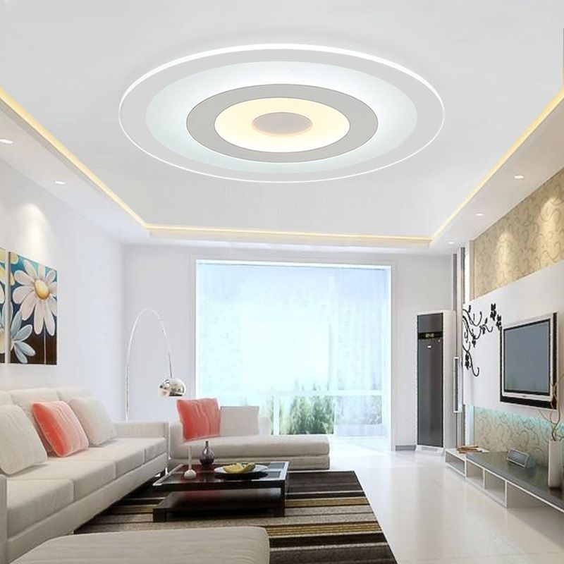 Lampe LED ronde Ultra-mince de Style moderne, plafonnier encastré pour salon