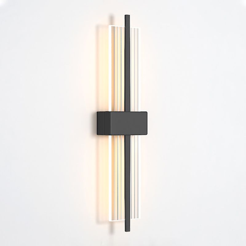 Luz de pared rectangular novedosa apliques modernas acrílico sala de estar LED luz montada de pared