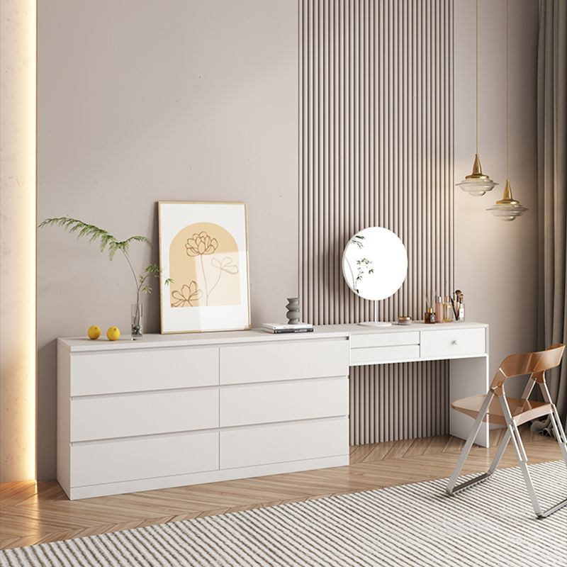 Contemporary Dresser Wooden Storage Chest Dresser with 6 Drawers