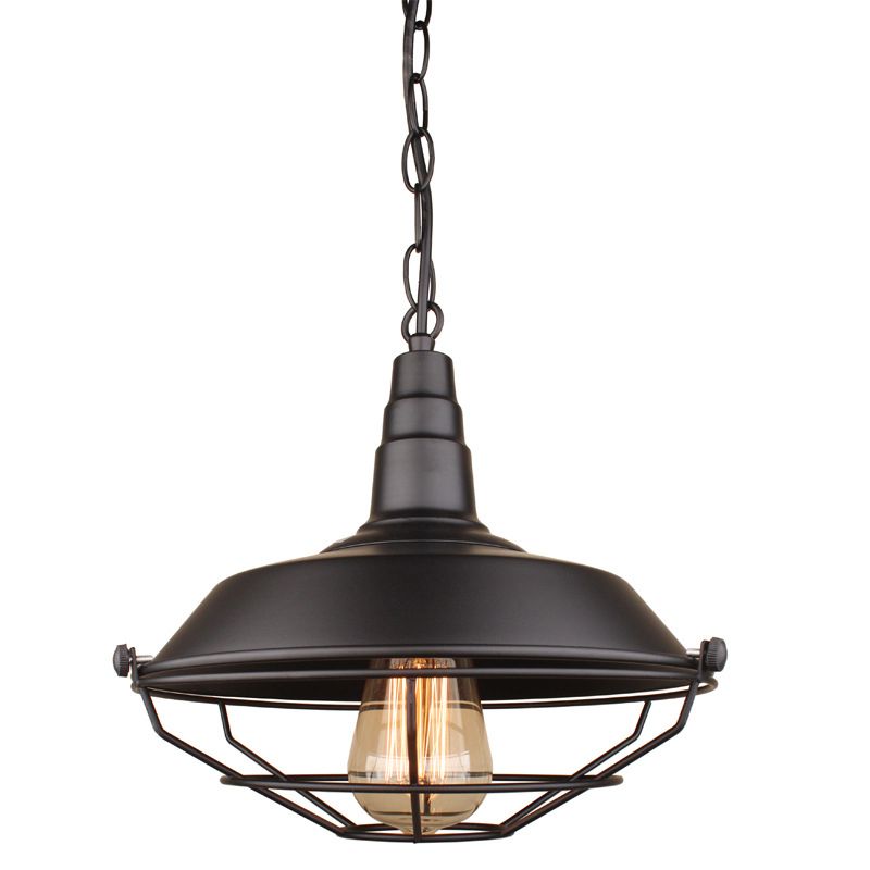 Sala da pranzo in stile industriale a sospensione a sospensione in metallo lampada appesa con gabbia