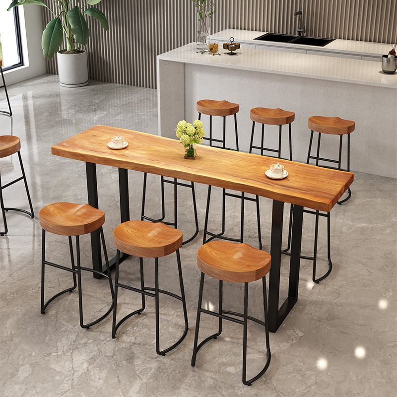 Modern Rectangle 1/3/7 Pcs Pine Wood Bar Set for Living Room