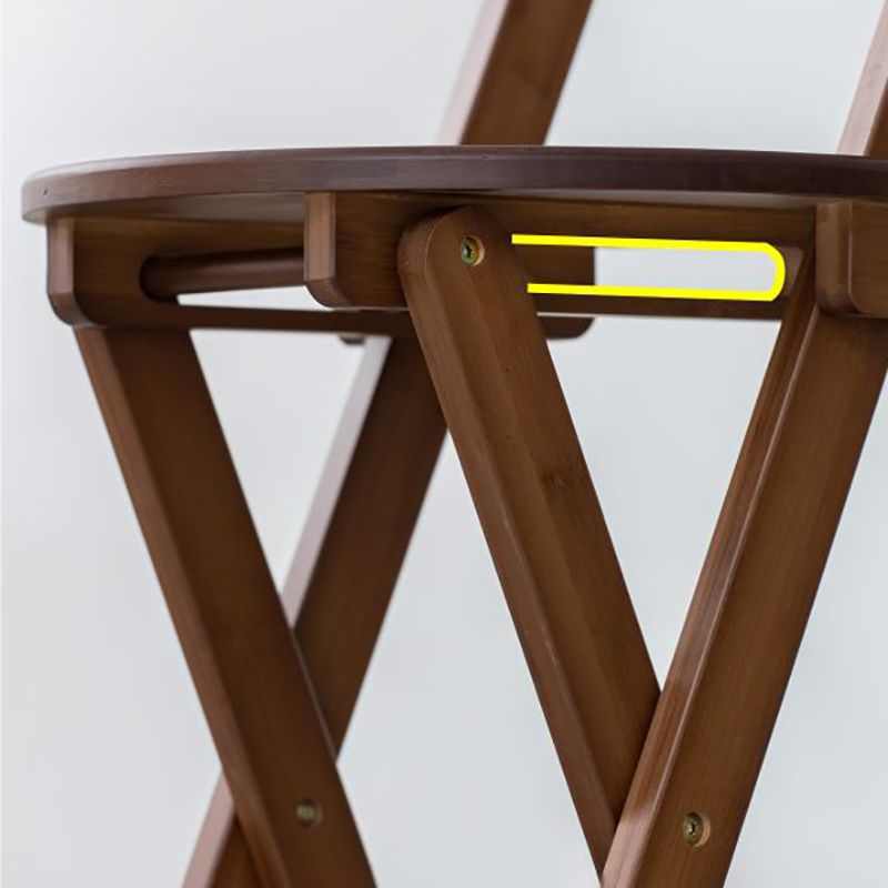 Contemporary Solid Wood Folding Bar Stool Indoor Bar Stool with Wooden Seat