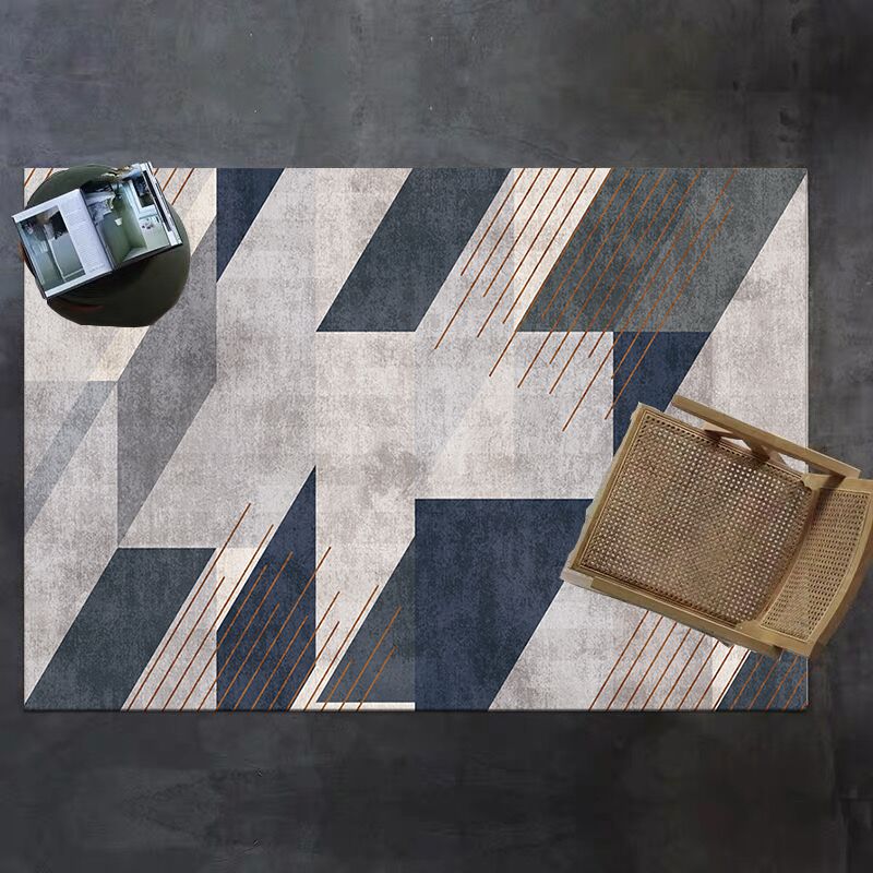 Scandinavisch geometrisch patroon Tapijten Multi-kleuren Polypropyleen tapijt Anti-slip Backing Gemakkelijke verzorging Wasbaar binnen Tapijt voor woonkamer
