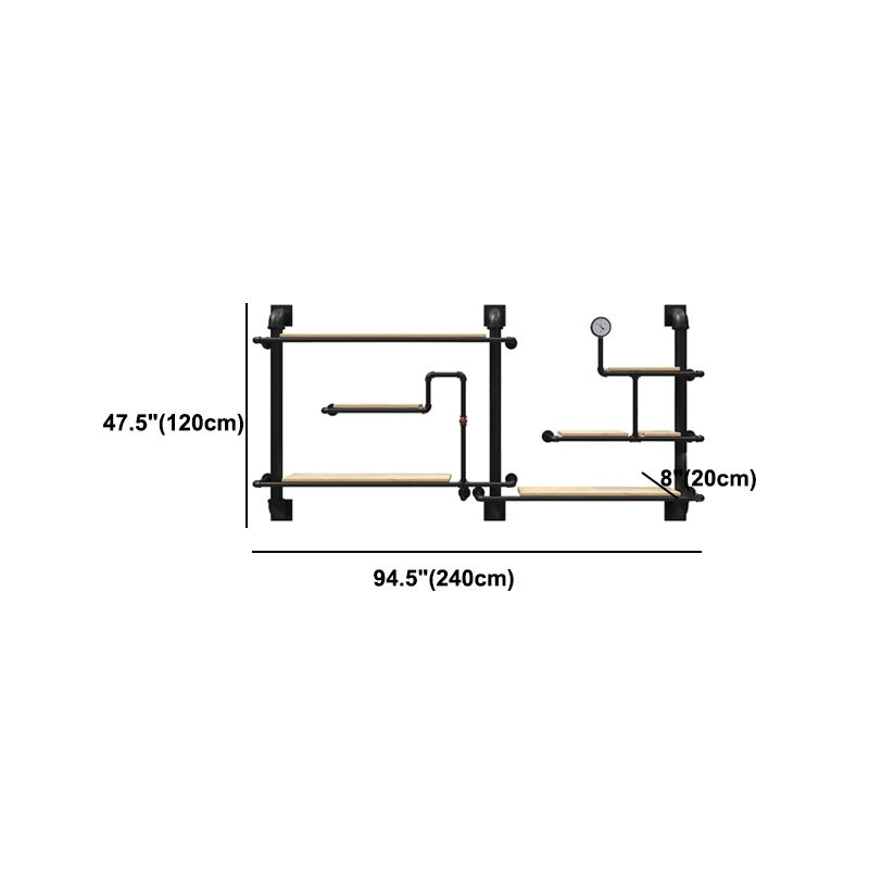 Metall schwimmende Bücherregal Industriestil Wandmontage geschlossenes Rückenregal