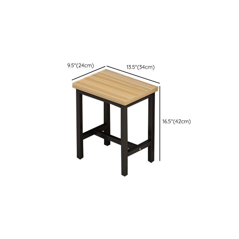 Industrial Restaurant Rectangle Legs Dining Table and Dining Chairs
