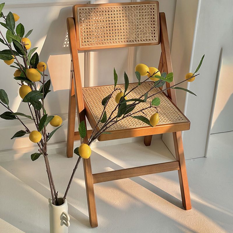 Slipper Accent Chair Wood Solid Wood Frame Armless for Living Room