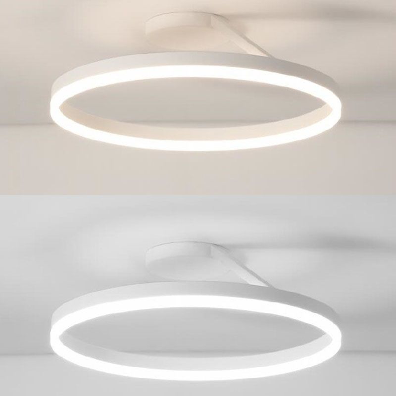 Acryl semi-inbouw verlichtingsarmaturen ovale ring moderne eenvoud slaapkamer plafond inbouwlampen