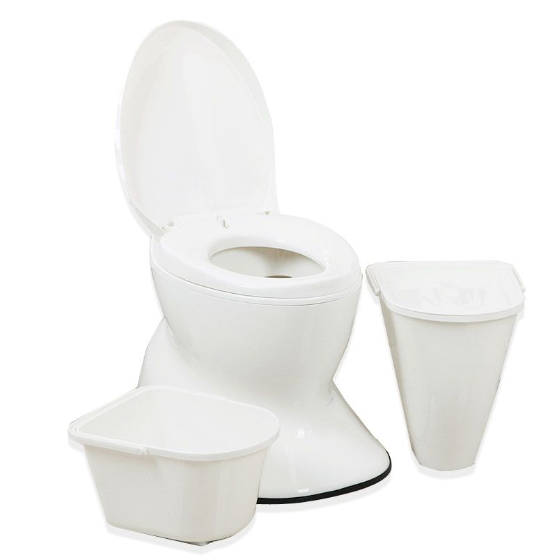 Contemporary Plastic Toilet Floor Mounted Toilet Bowl with Slow Close Seat for Bathroom