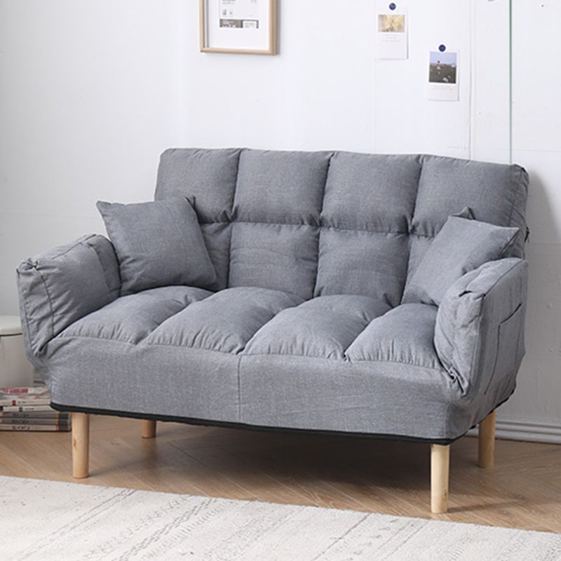 Contemporary Biscuit Back Square Arm Linen with Storage Seating