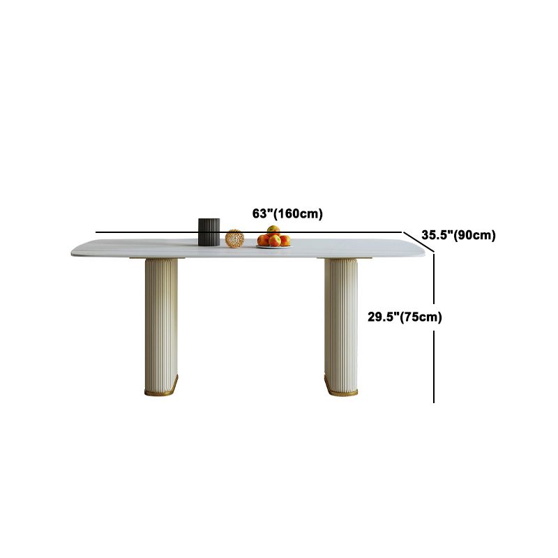 Glam Rectangle Table Set 1/2/5/7 Pieces Dining Set for Kitchen