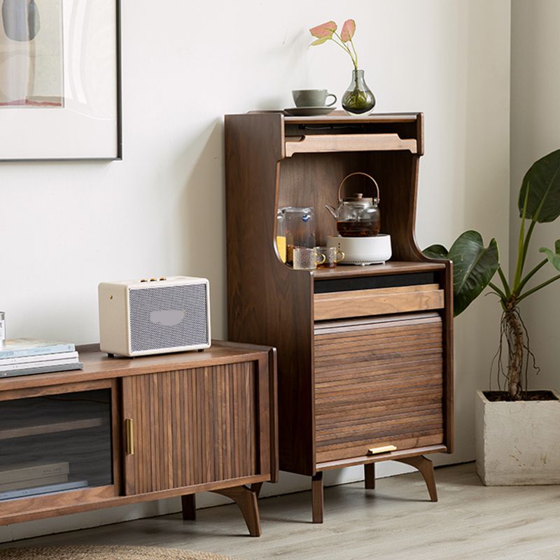 Mid-Century Accent Cabinet Bar Pulls Handle Design Storage Cabinet with Door