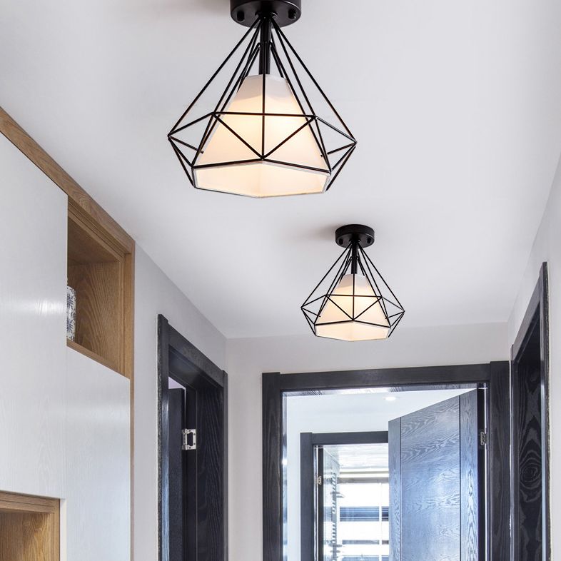 Moderne sternförmige Deckenleuchte im industriellen Stil, Stoff-Lampenschirm, Deckenleuchte für Wohnzimmer, Schlafzimmer