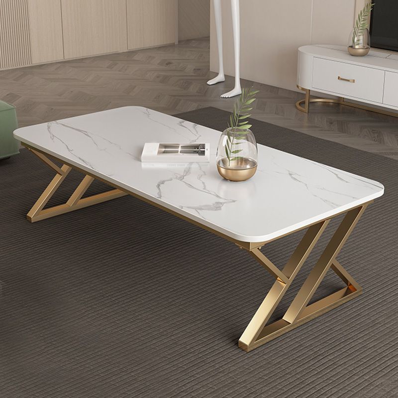 Slate Top Rectangular Coffee Table Trestle Coffee Cocktail Table