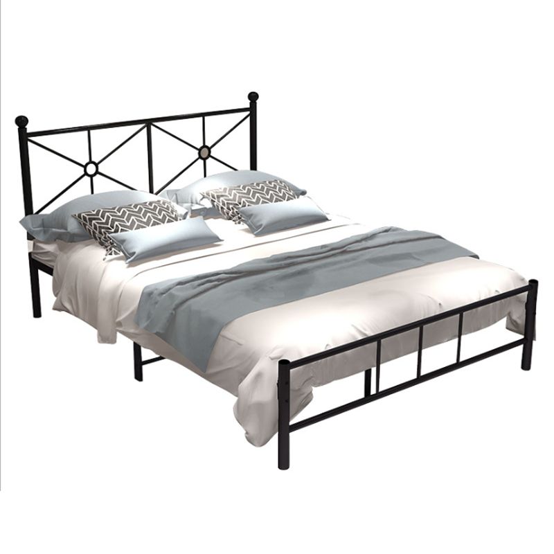 Wire-Grid Open-Frame BedIron Bed Frame with Headboard 39 inch