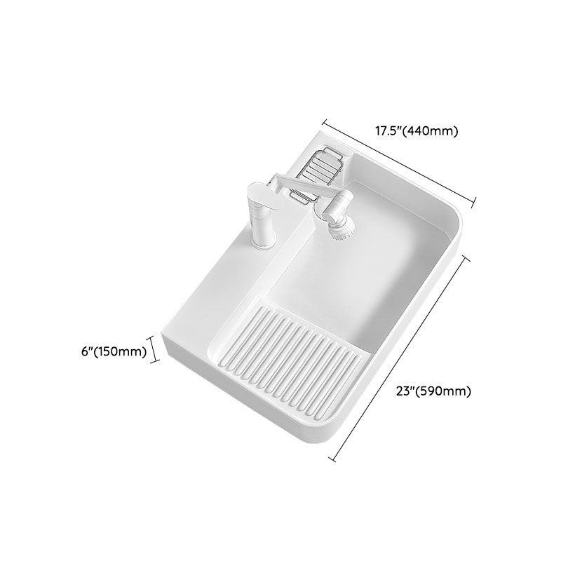 Modern Vessel Lavatory Sink Porcelain with Overflow Wash Stand
