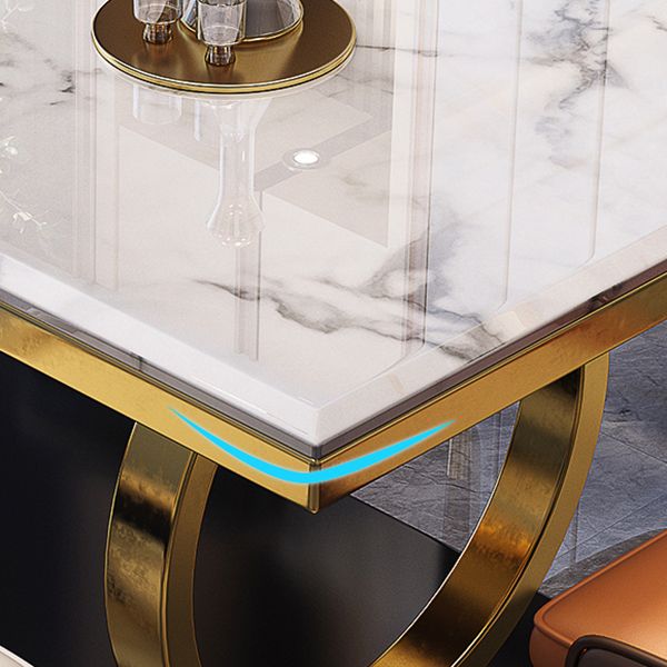1/3/5/7 Piece Faux Marble Top Rectangle Dining Room Furniture Set