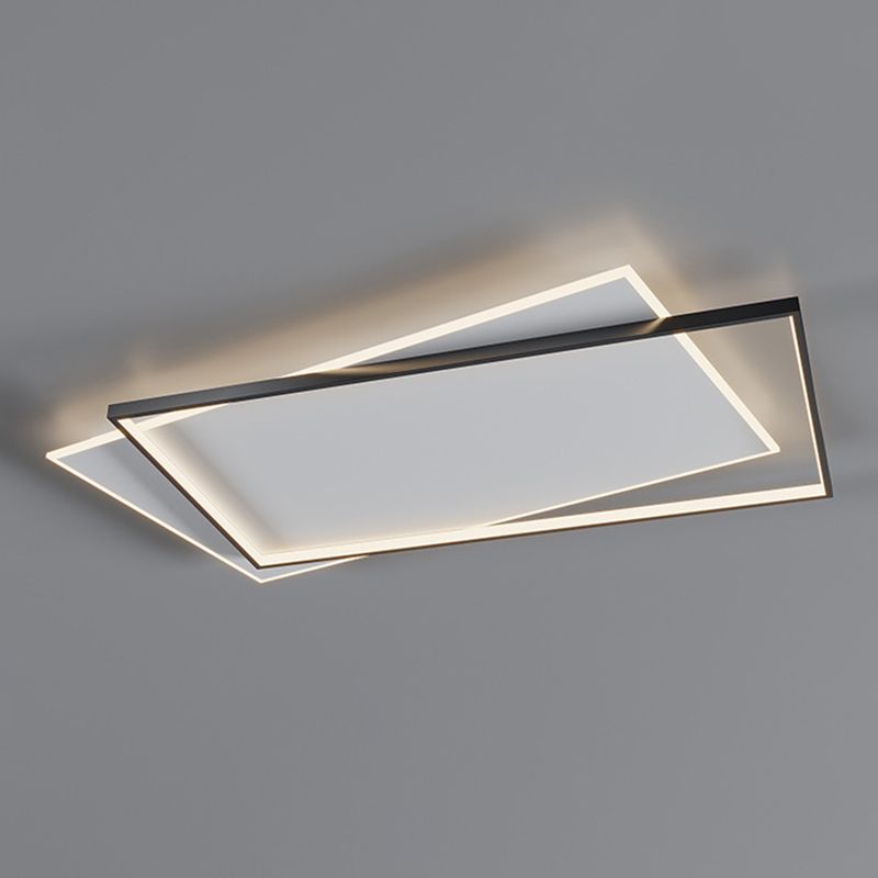 Dubbele Rechthoeken Woonkamer Plafond Verlichting Acryl LED Modern Plafond Flush Mount