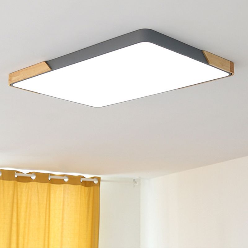 Lámpara de techo LED con forma geométrica, acrílico moderno de macarrón, 1 luz, montaje empotrado para dormitorio