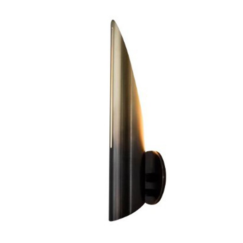 Gold Modern Wall Sconce Geometric Shape Wall Light with Metal Shade for Living Room