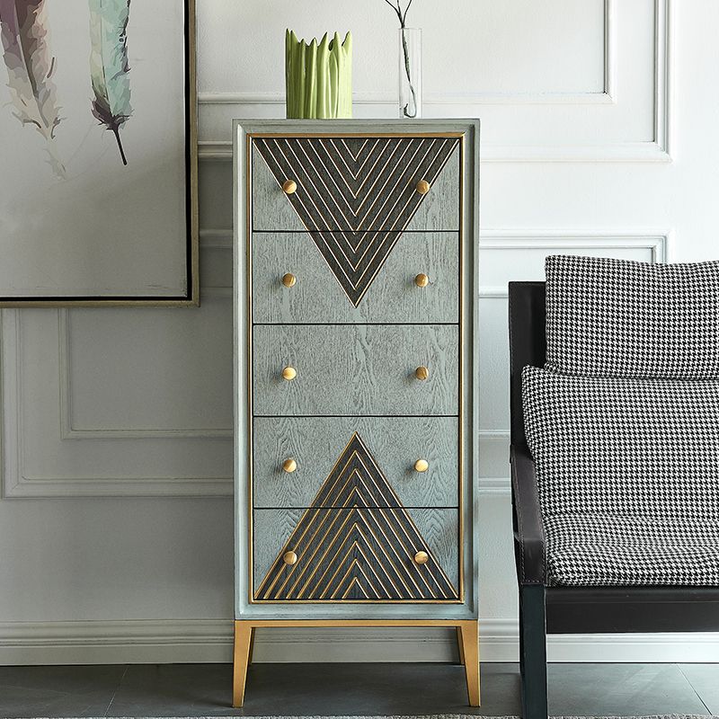 Wooden Storage Chest Dresser Contemporary Glam Dresser for Home