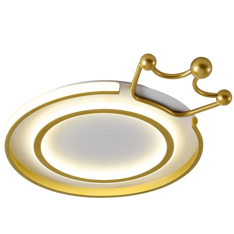 Crown Flush Mount Light 1 Light Aluminum Contemporary Flush Mount Spotlight for Children Bedroom