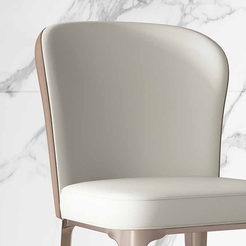 Sillas de comedor de estilo moderno Sillas Parsons laterales sin brazos de metal para cocina