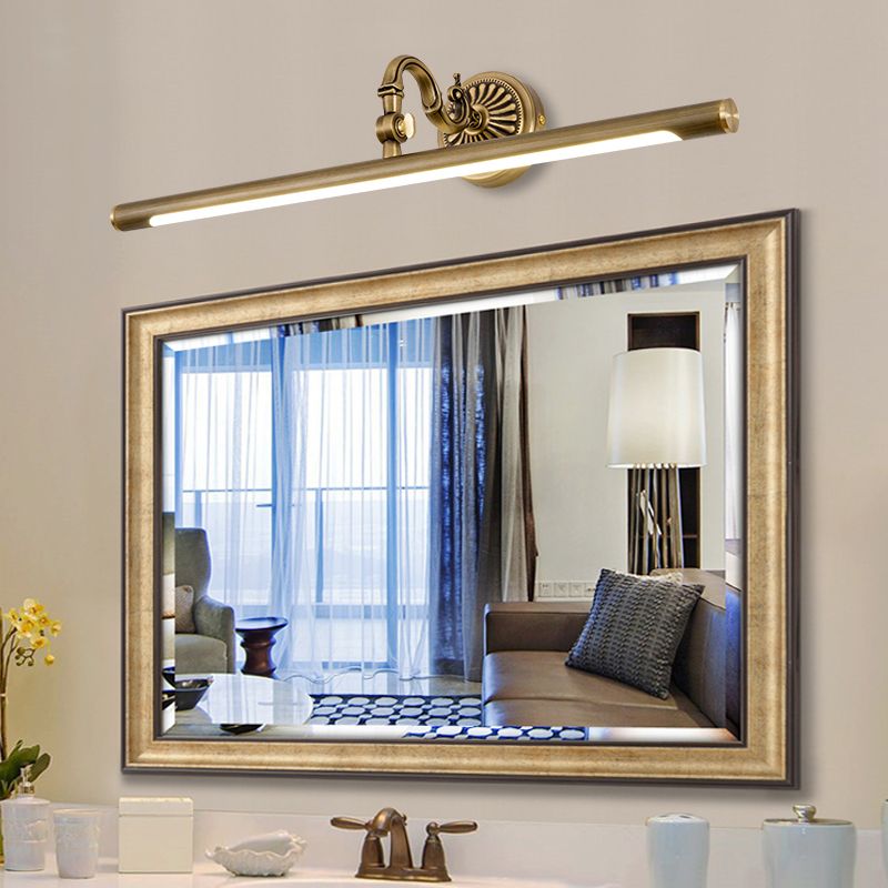 1-Light Mirror Front Light Modern LED Vanity Light with Acrylic Shade for Bathroom