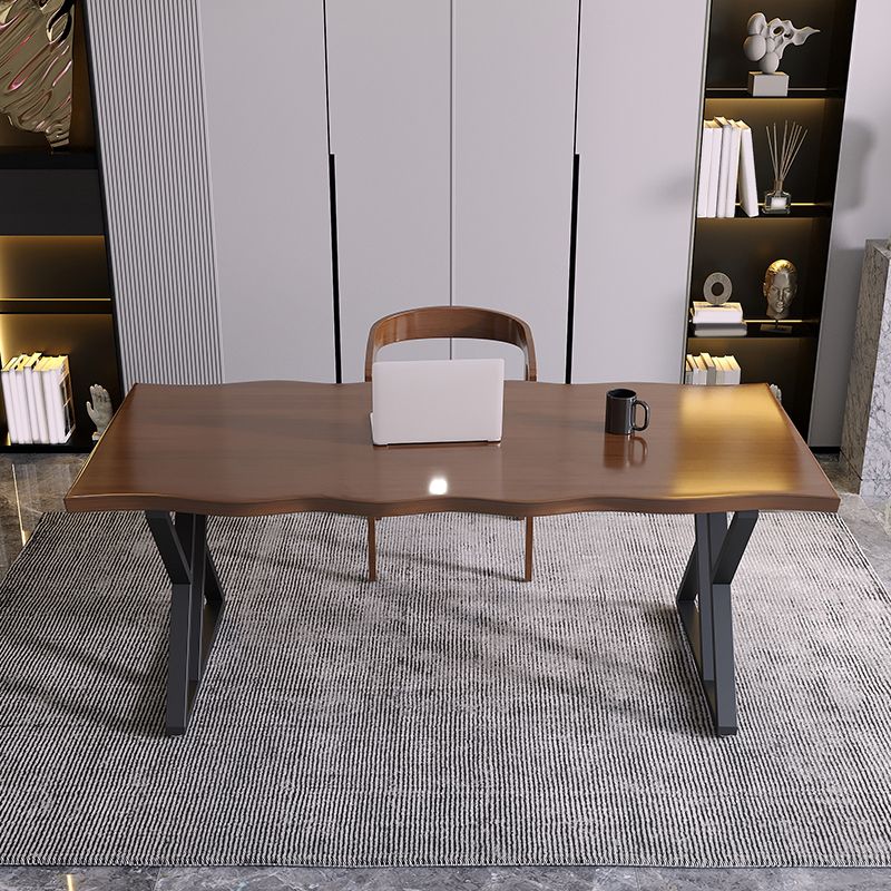 Industrial Dinette Set 1/2 Pieces Solid Wood and Metal Dining Table Set