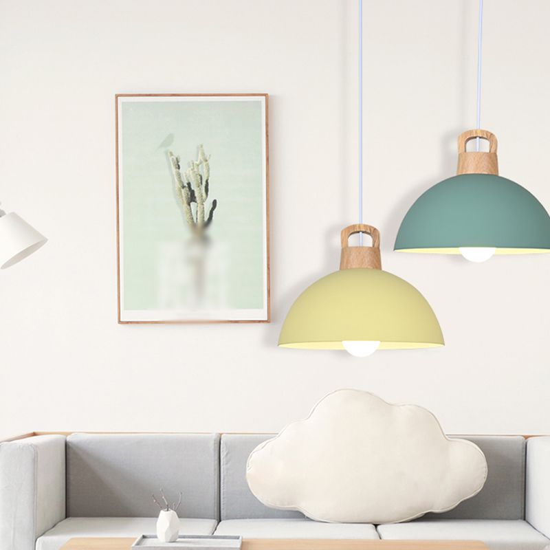 Bowl Shape Hanging Lighting Modern Style Metal 1 suspension légère pour salle à manger