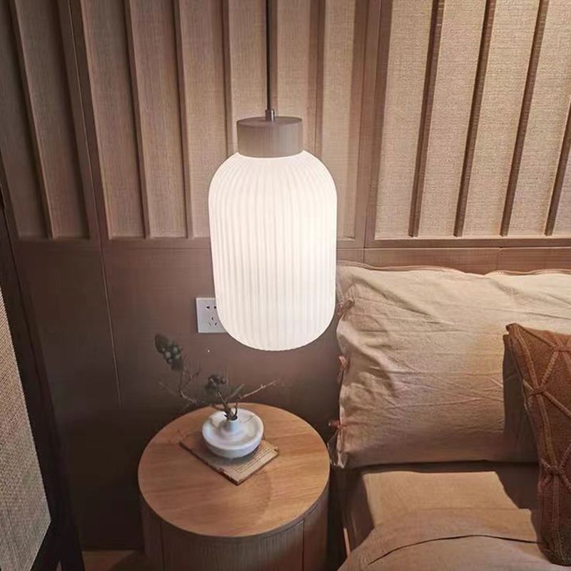 Glass Pot Shape Hanging Lights Modern Style 1 Light Hanging Mount Fixture for Dining Room