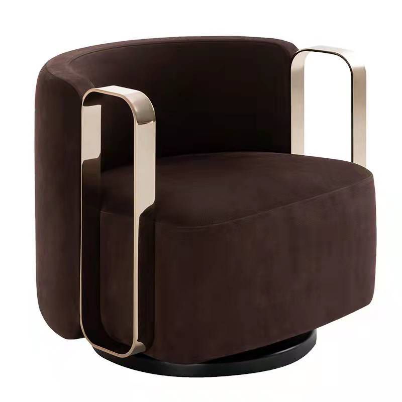 28.34" Wide Barrel Accent Chair Arms Included Barrel Chair for Living Room