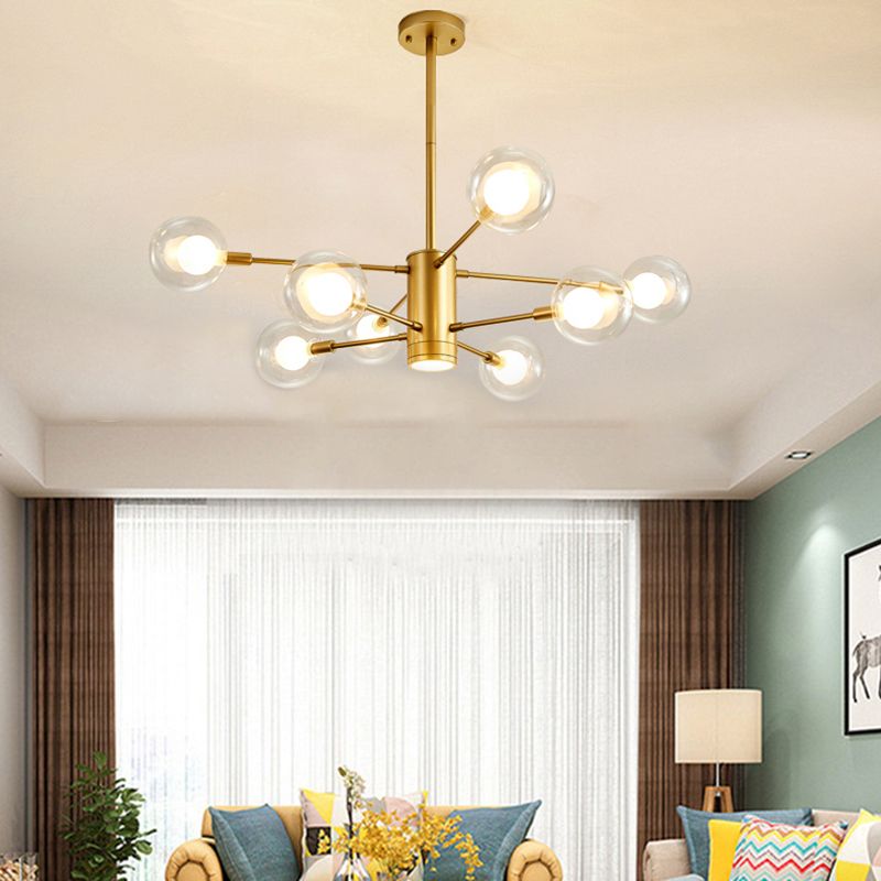 Gold Branch Chandelier Contemporary Chandeliers Glass Multi Lights Chandelier Lamp