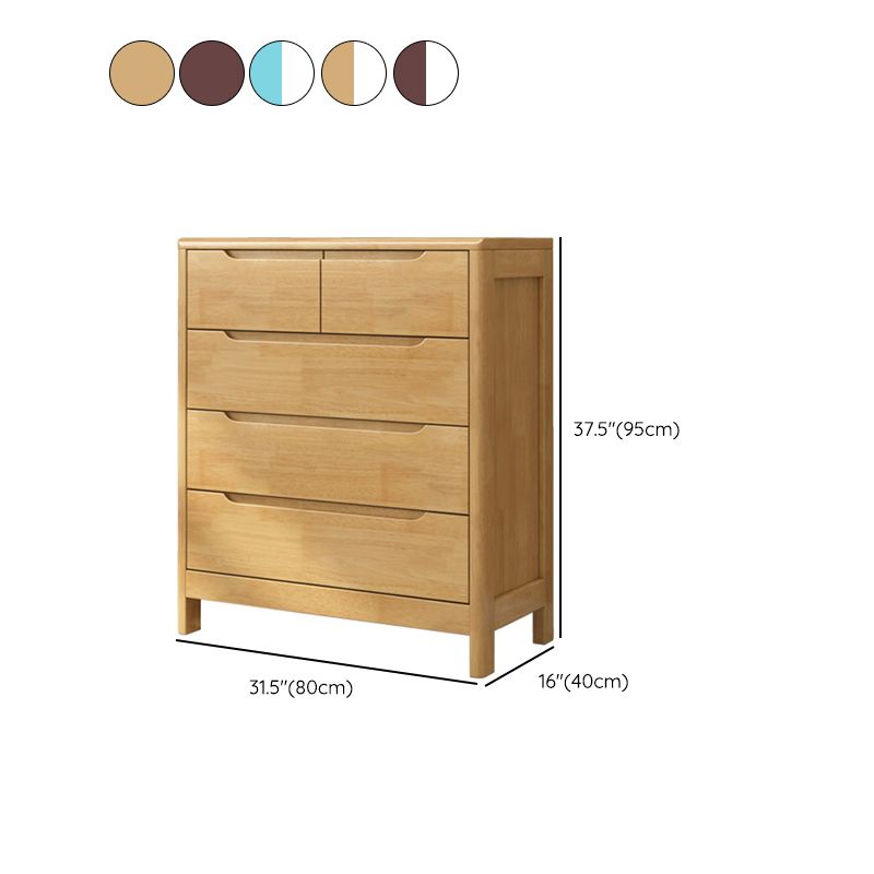 Contemporary Dresser Solid Wood Storage Chest Dresser with Drawers