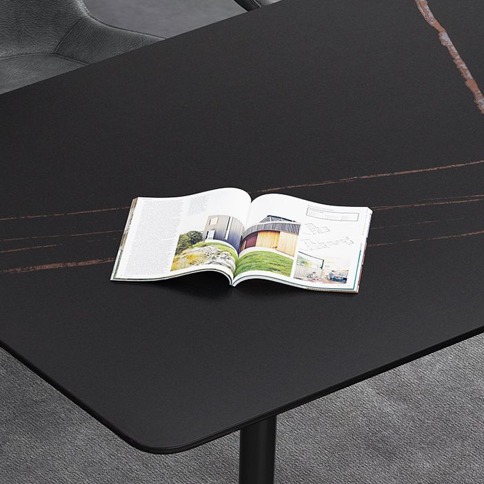 Sintered Stone Industrial Dining Table 4 Legs Base Rectangle Table for Home
