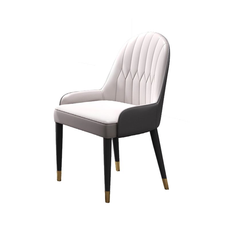 Modern Sintered Stone White Dining Set with Rectangle Table and Gold Legs Dining Set