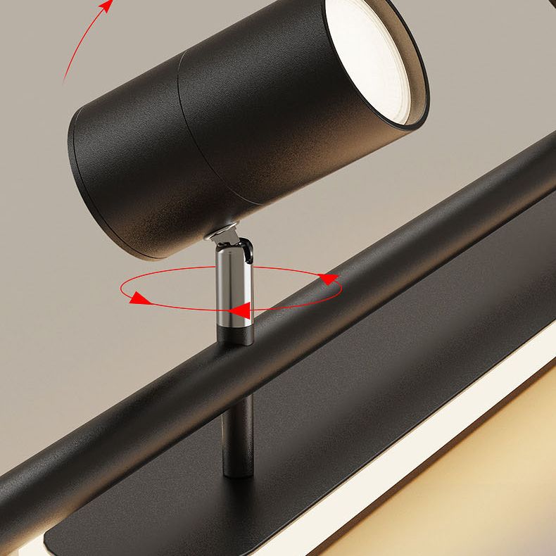 Luz de techo de semi rascilla LED de sombra acrílica en la simplicidad moderna Sputnik Metal Monte para el guardarropa