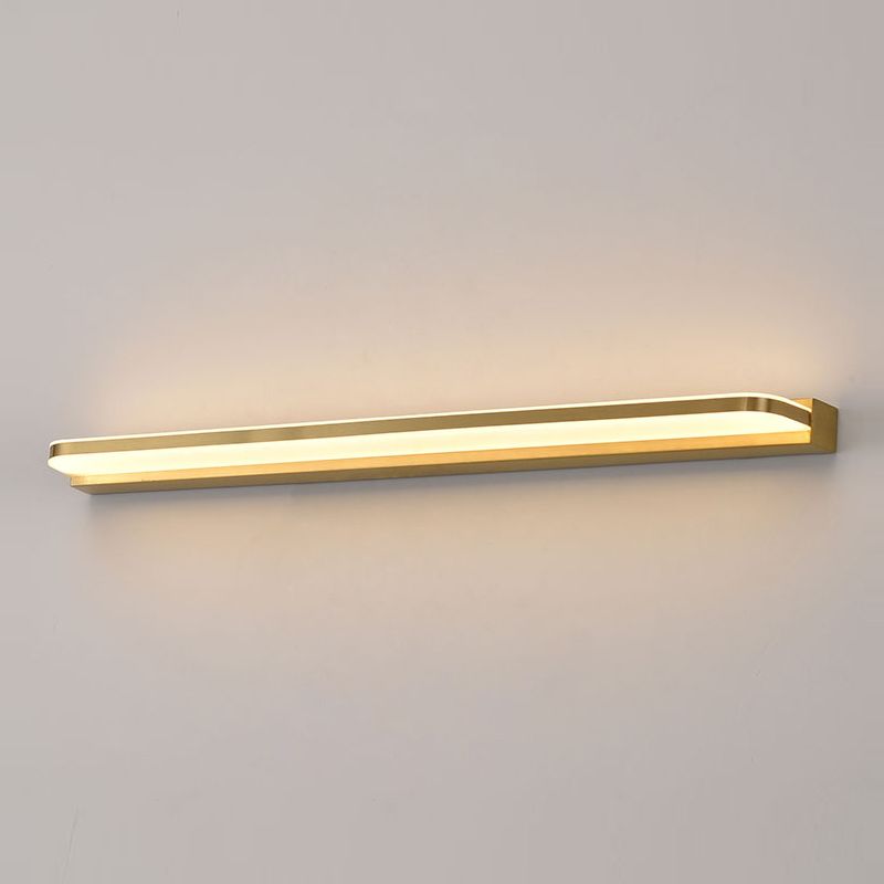 Modern Style Linear Shape Wall Lighting Metal 1 Light Sconces for Bathroom