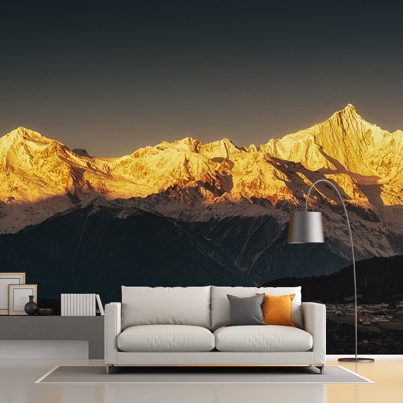 Modern Style Wall Mural Wallpaper Mountain Range Living Room Wall Mural