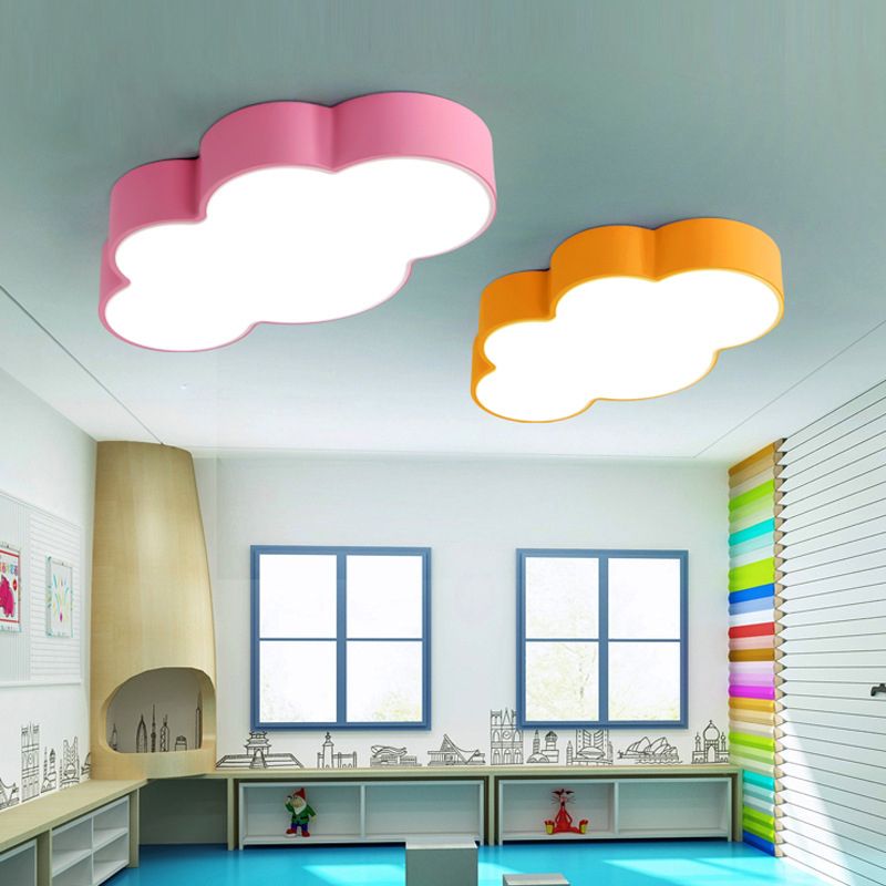 Cloud-shaped Flush Mount Light Fixture Modern Acrylic Flush Light